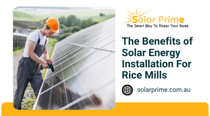 The Benefits of Solar Energy Installation For Rice Mills 